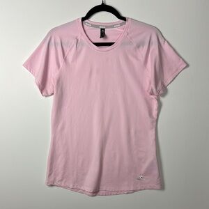 Adidas Women's Light Pink Short Sleeve Tee Golf Tennis Sz M Gym Athletic